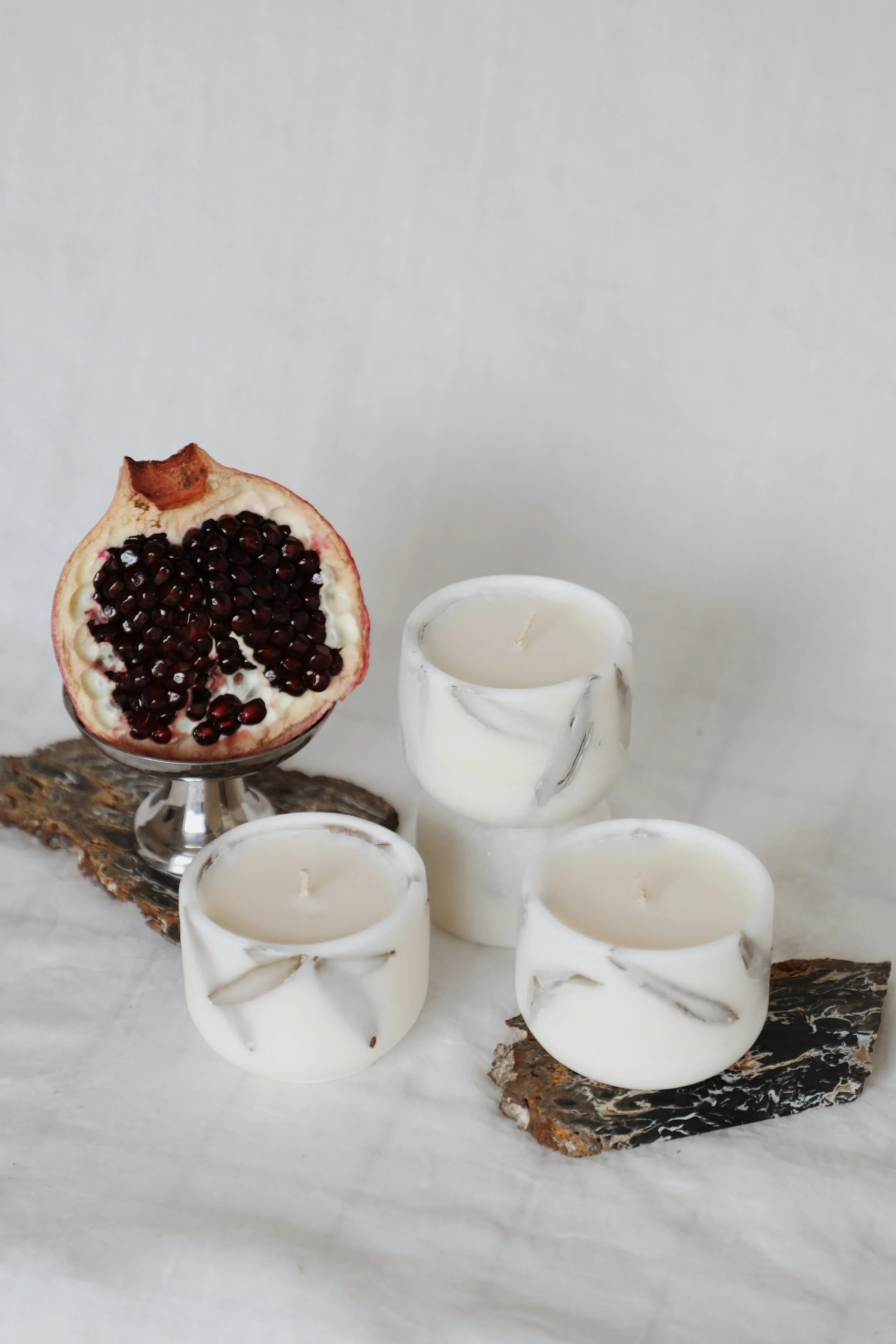 Bougies piliers Poire Grenade