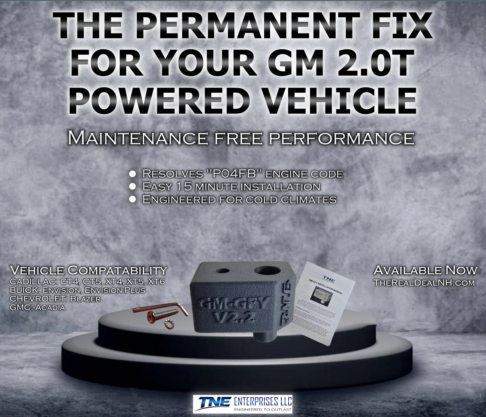 TNE PCV [ADAPTER ONLY] : GM-GFY - SOLUTION FOR "P04FB" Check Engine Problem in GM Vehicles