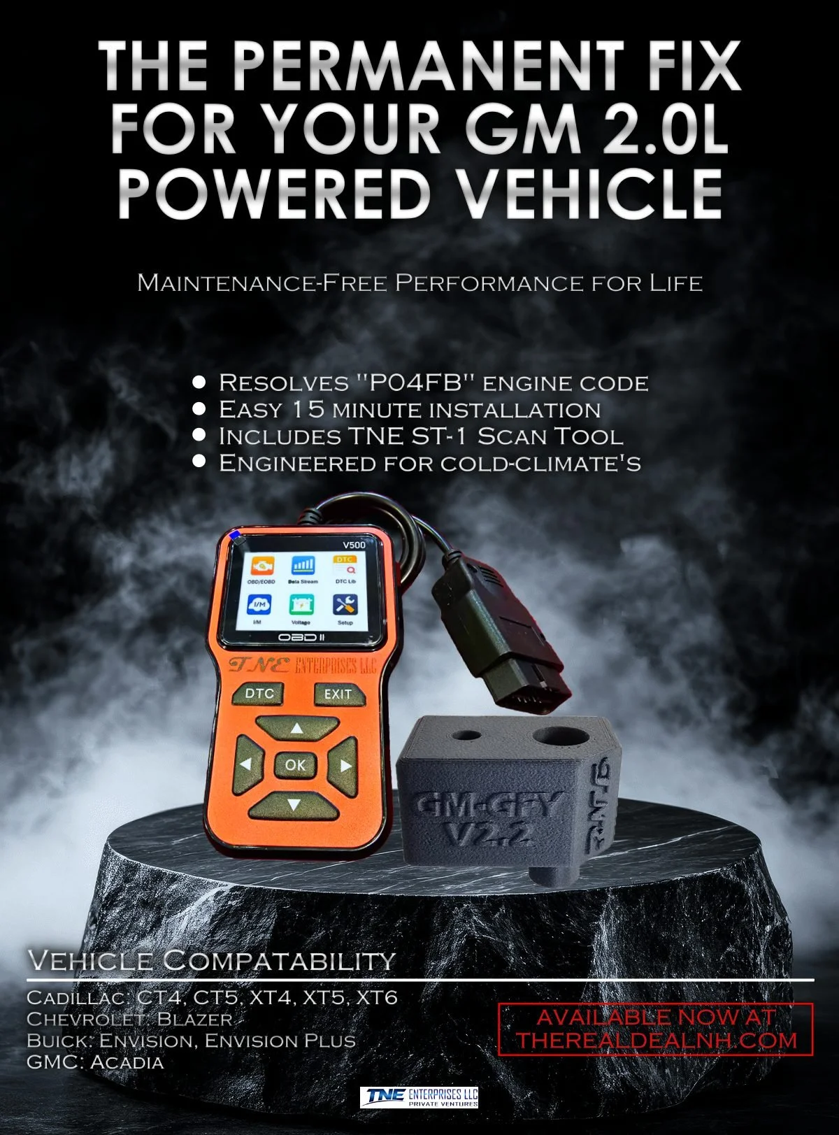 TNE PCV Complete Adapter Kit: GM-GFY - SOLUTION FOR "P04FB" Check Engine Problem in GM Vehicles