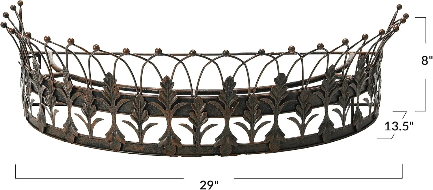 29" Metal Curtain Crown
