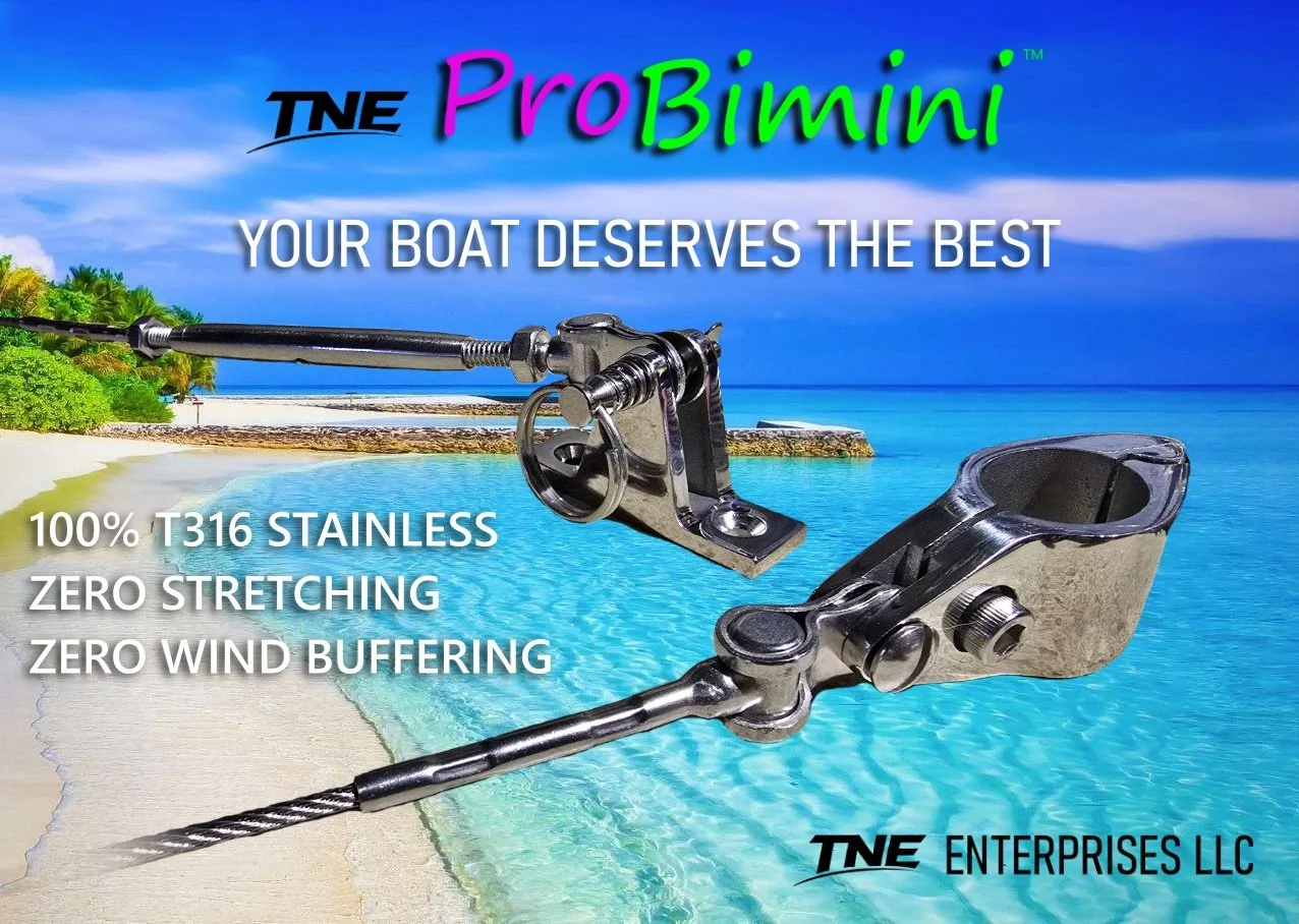 TNE ProBimini™ Aerospace-Grade T316 Stainless Bimini Cable System (Pair)