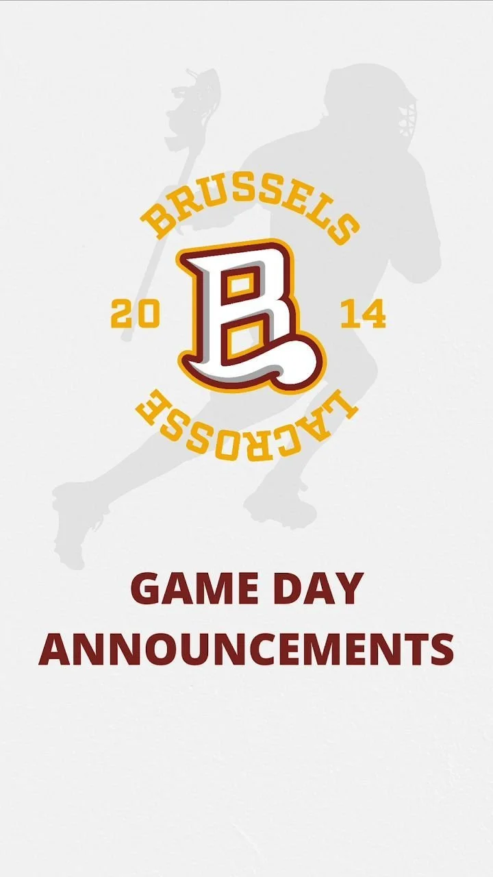 Game Day Announcements!
Brussels is ready to roll!