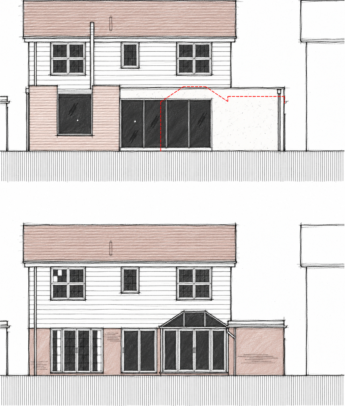 4. Existing and Proposed Garden Elevations