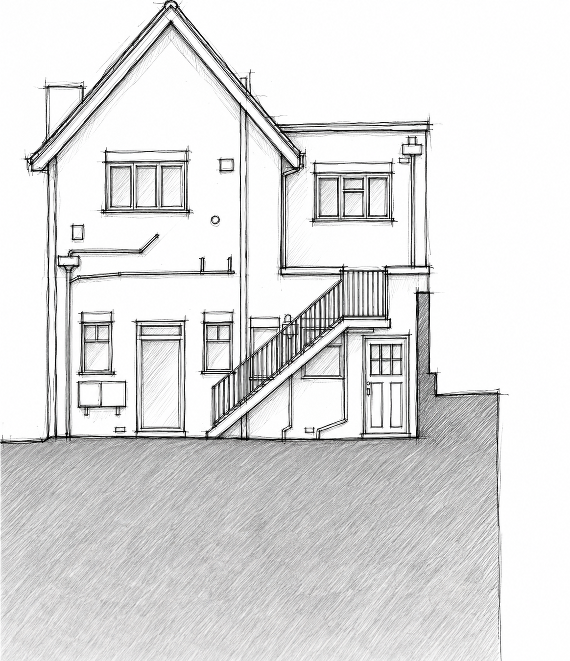 2. Existing Rear Elevation 