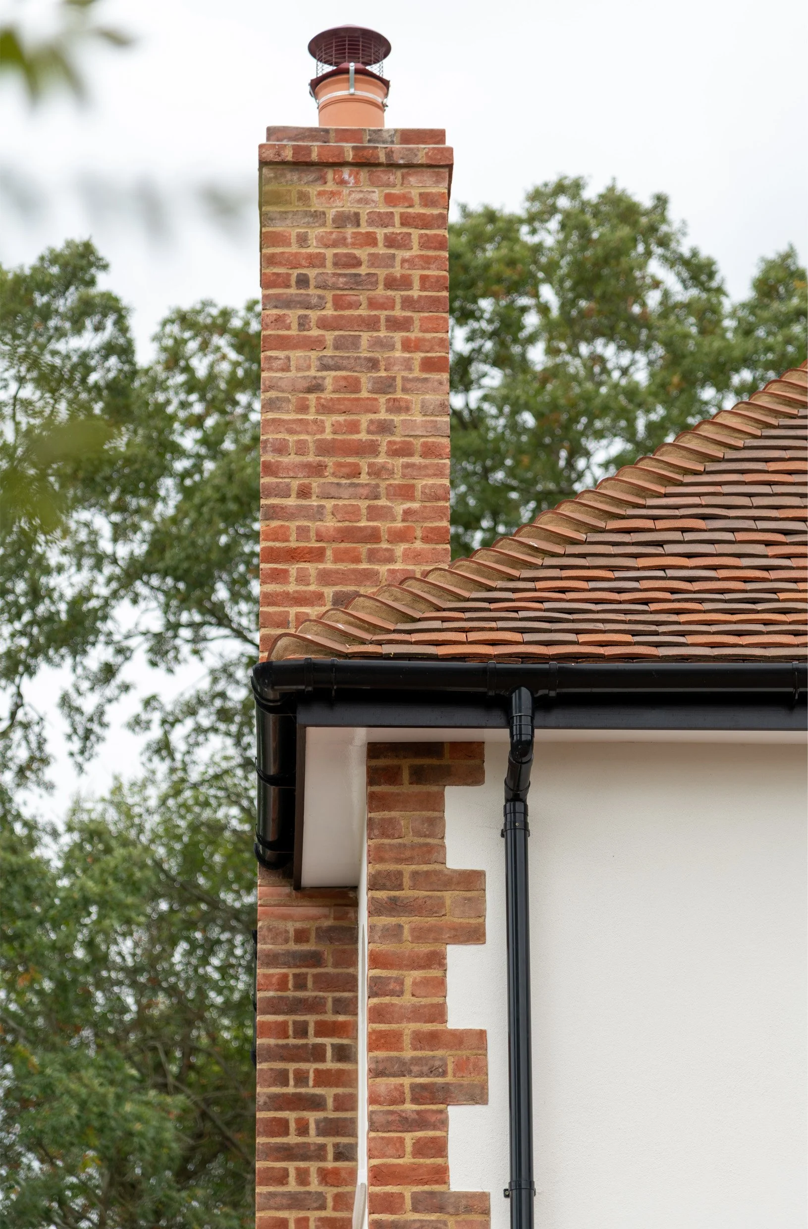 10. Finished corner quoin and chimney detail 