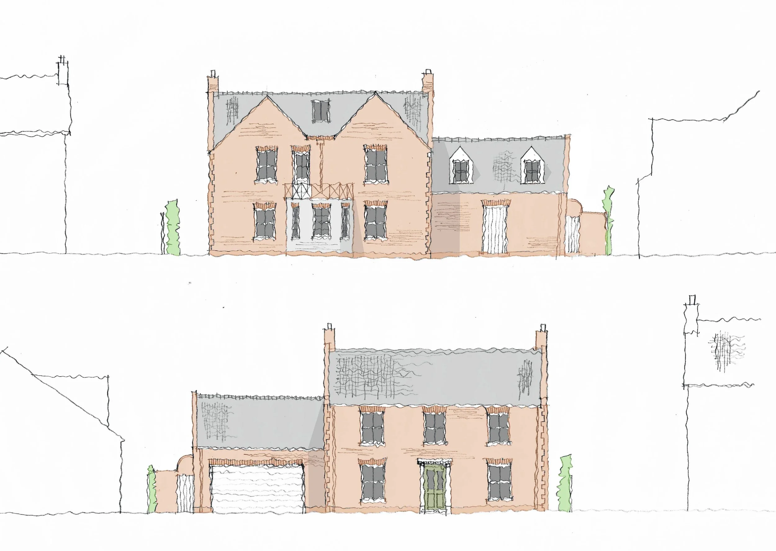 2. Sketch elevations for Pre Application submission