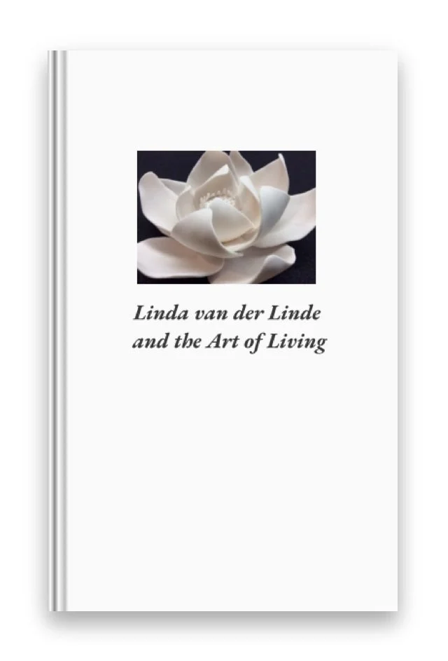The front cover of a book with an image of a lotus flower, that is a written portrait of a client's journey as a botanical artist.