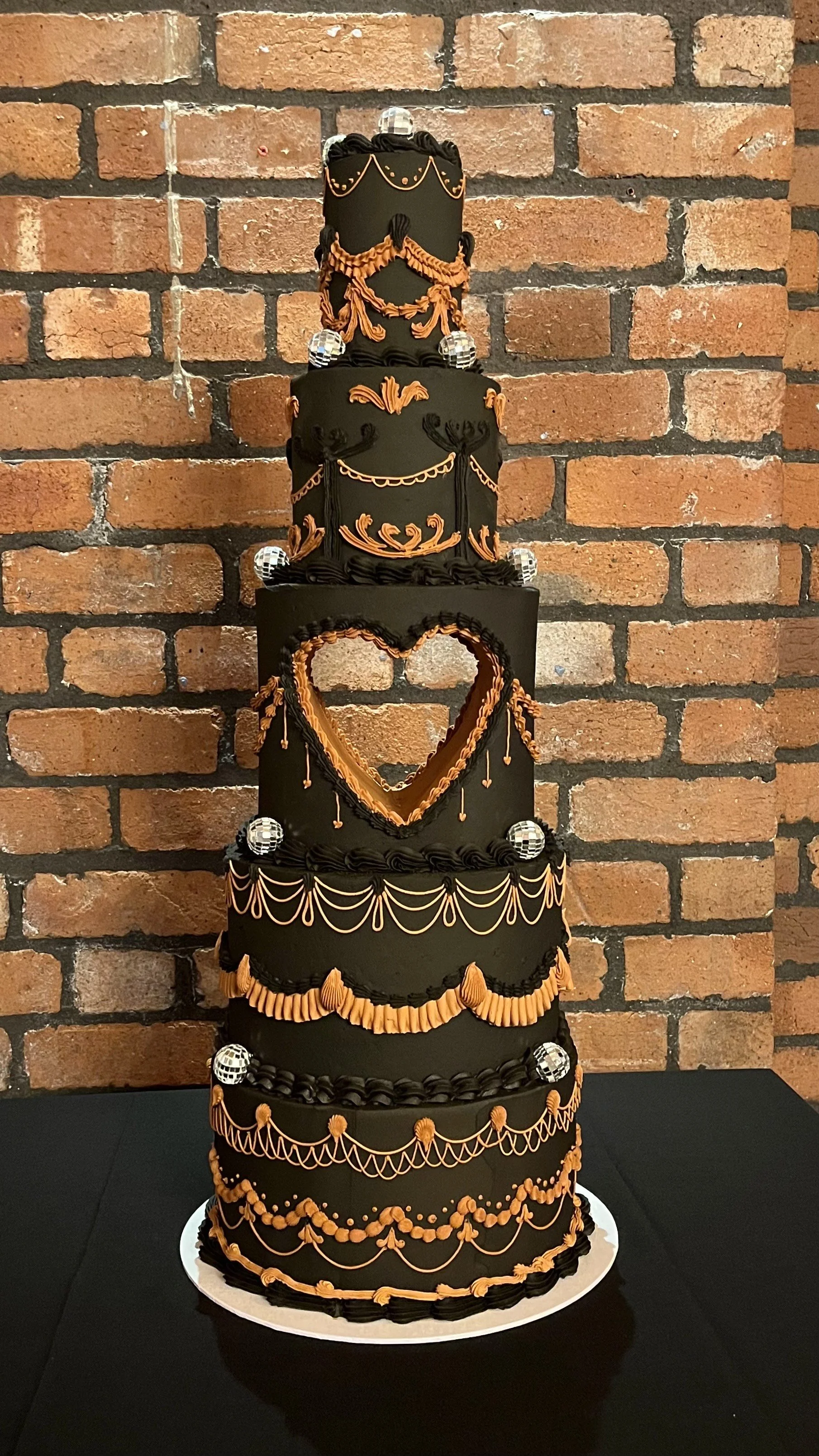 Black wedding cake