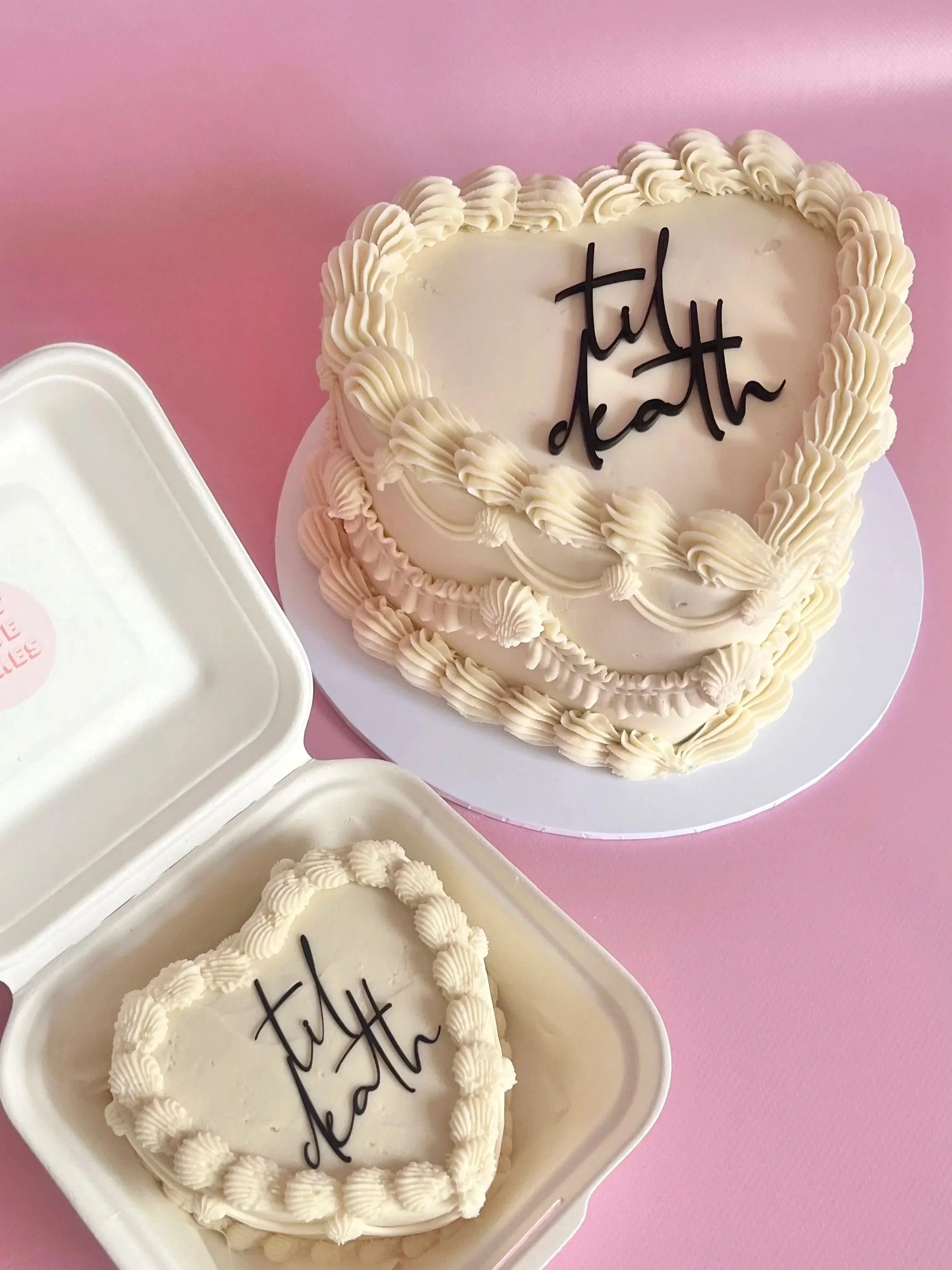 Till death wedding cake