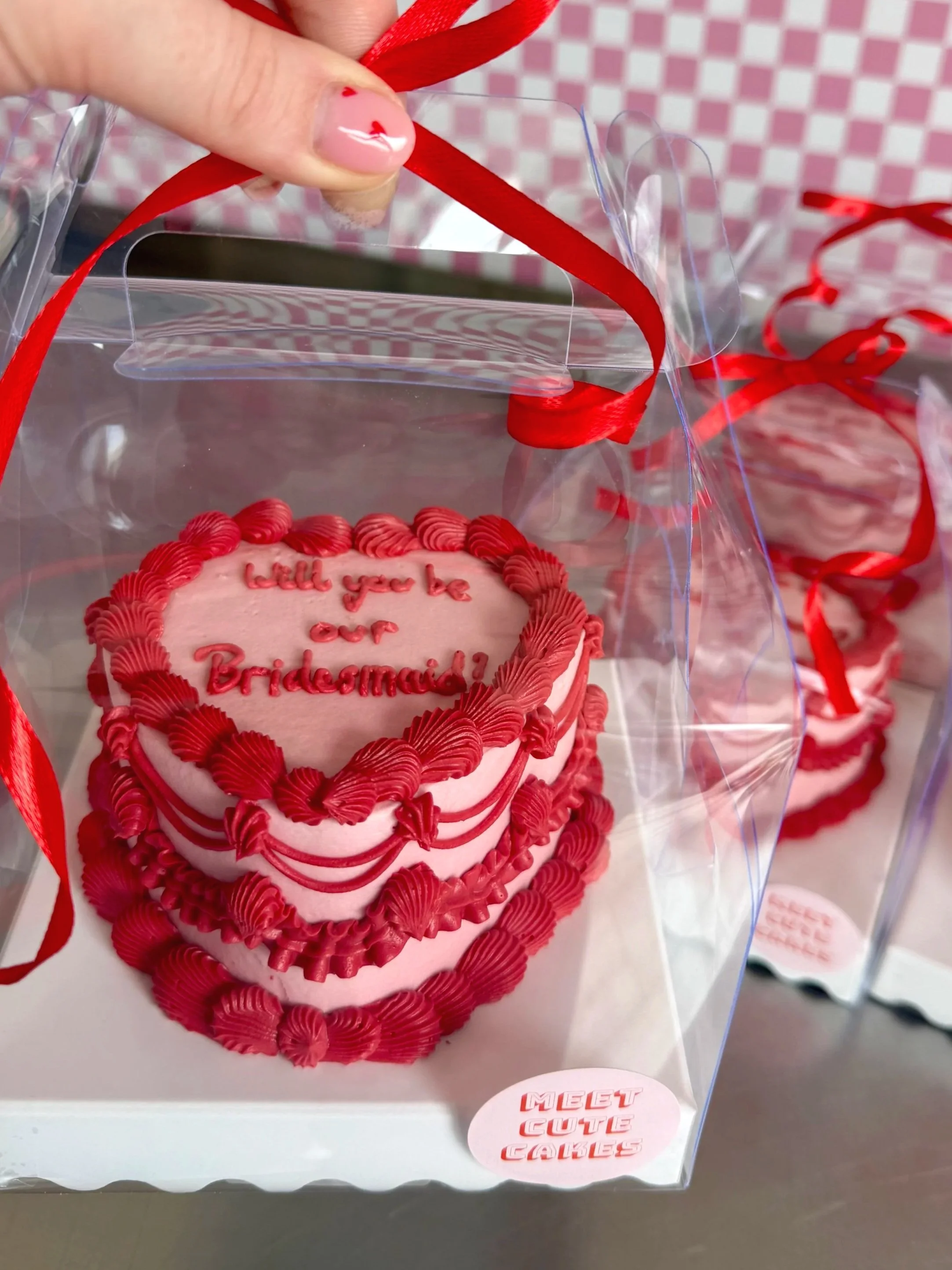 Bridesmaid gift bento cake