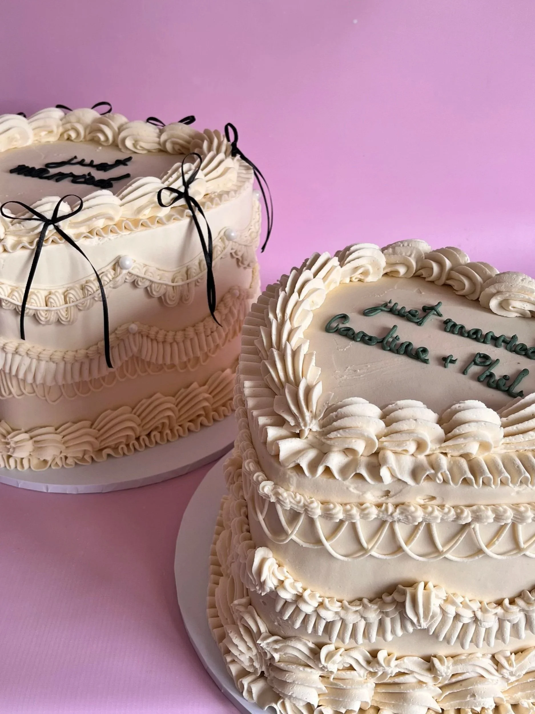 Nude coloured wedding cakes