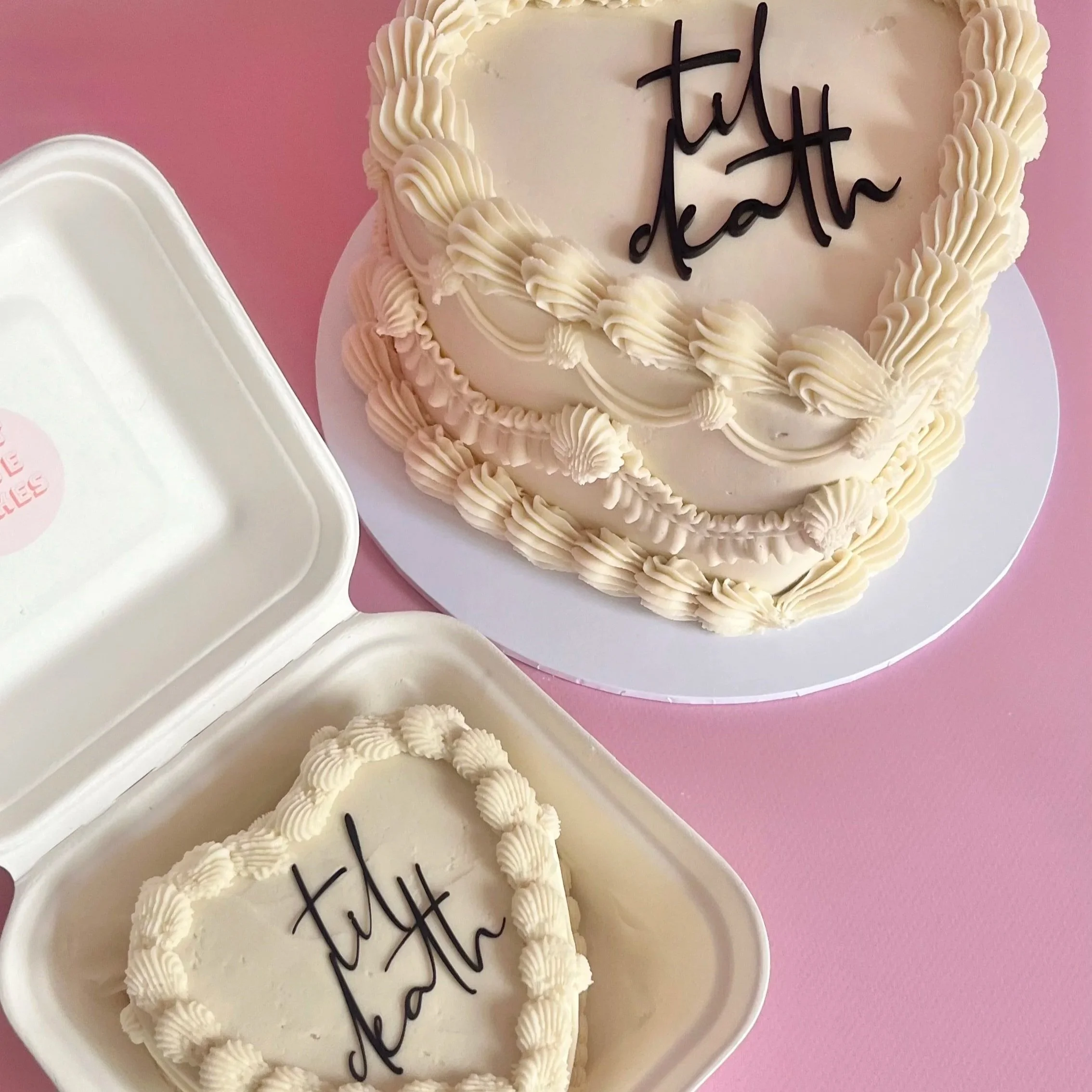 Mini heart shape cake