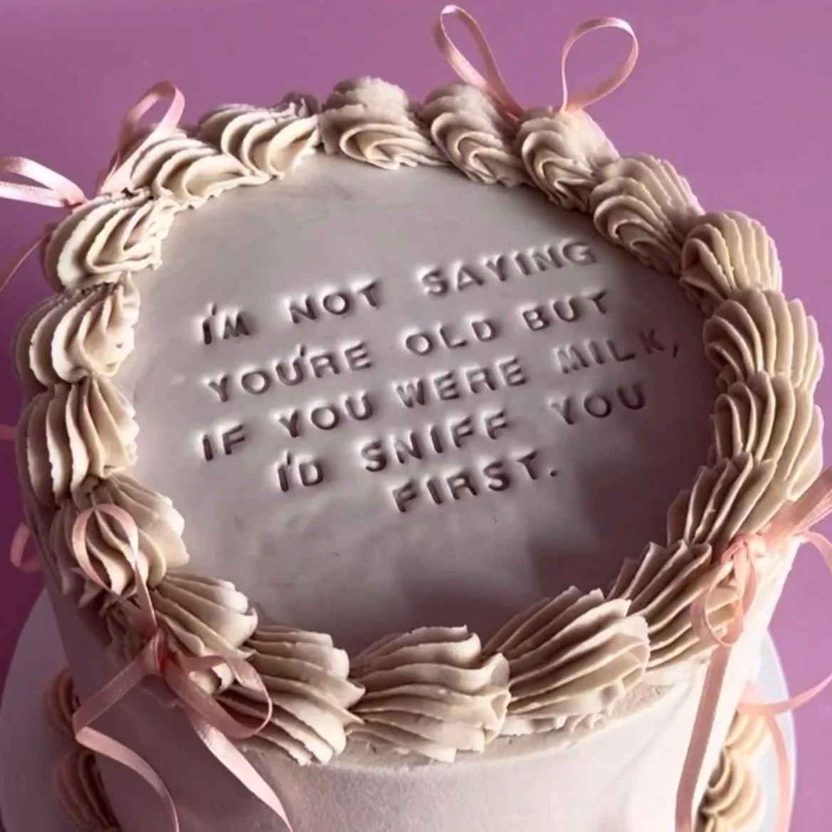 Viral message cake