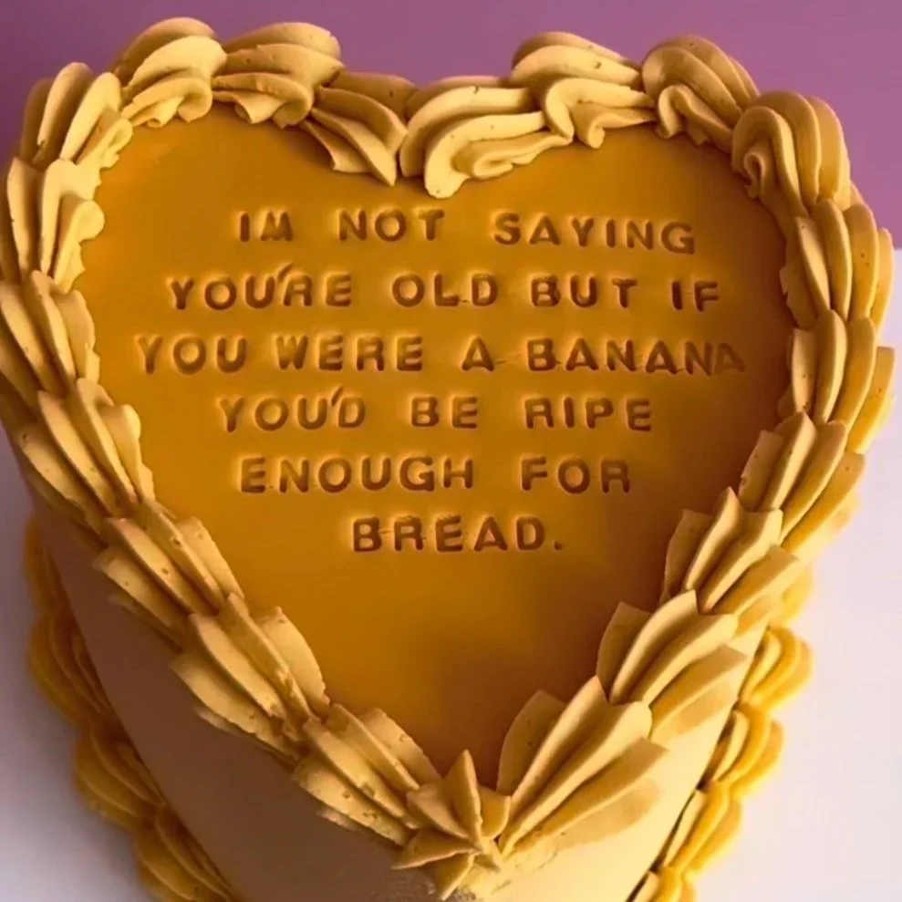 Viral you're old funny cake