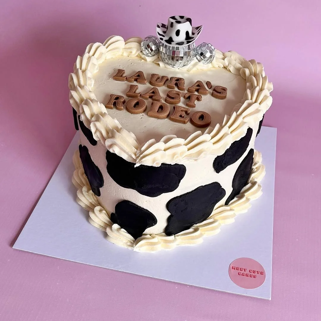 Cow print cake