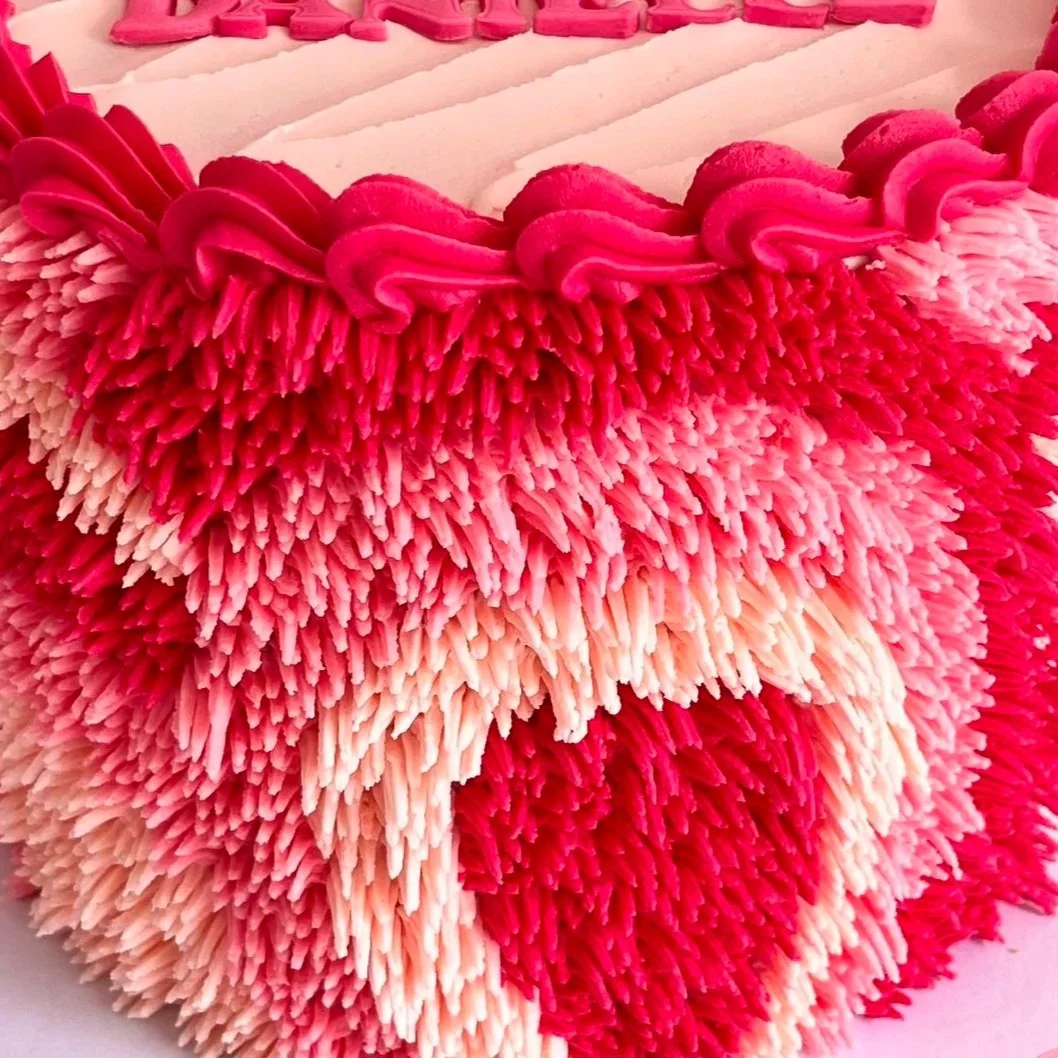 Pink rug cake