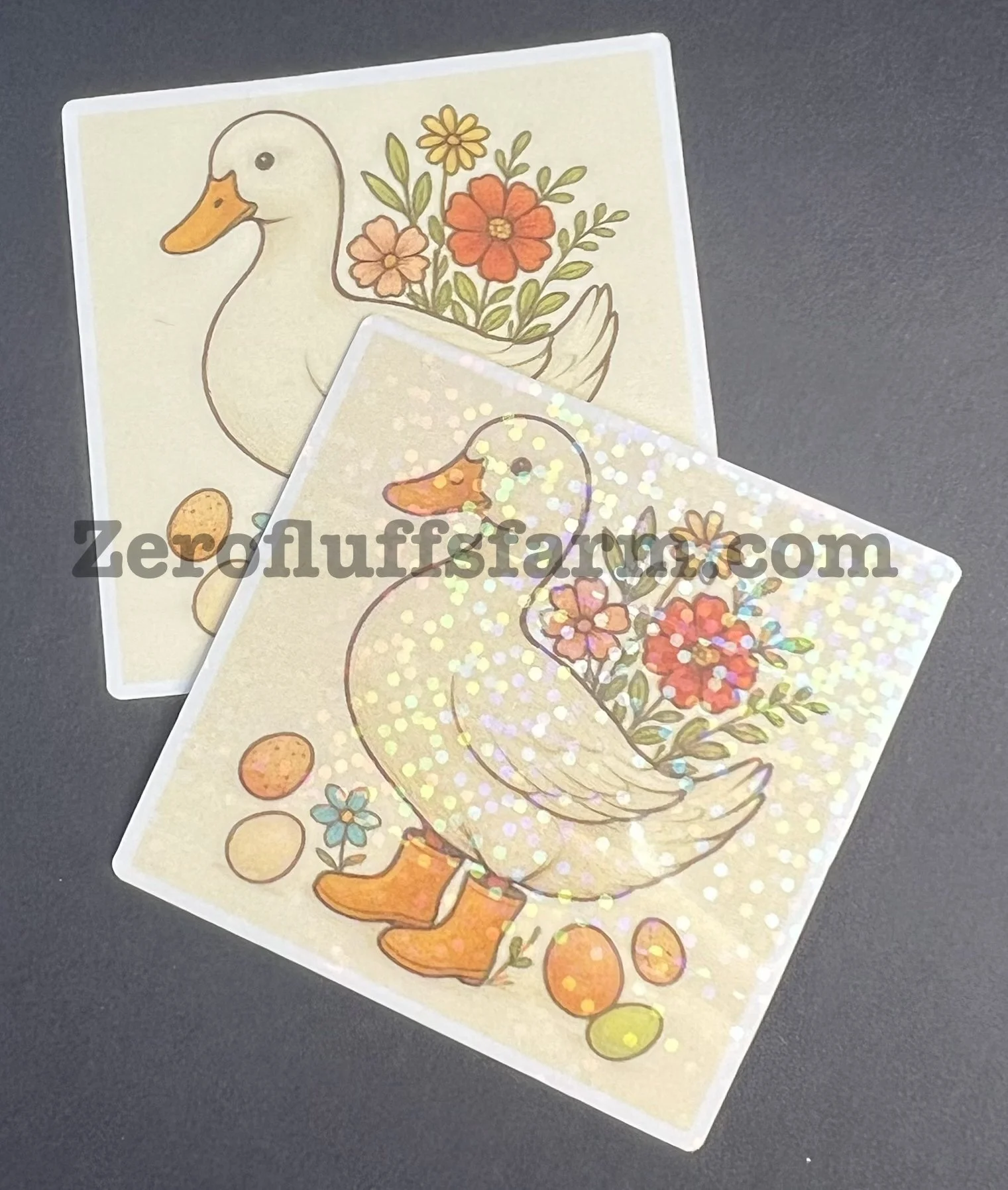 Duck with Flowers