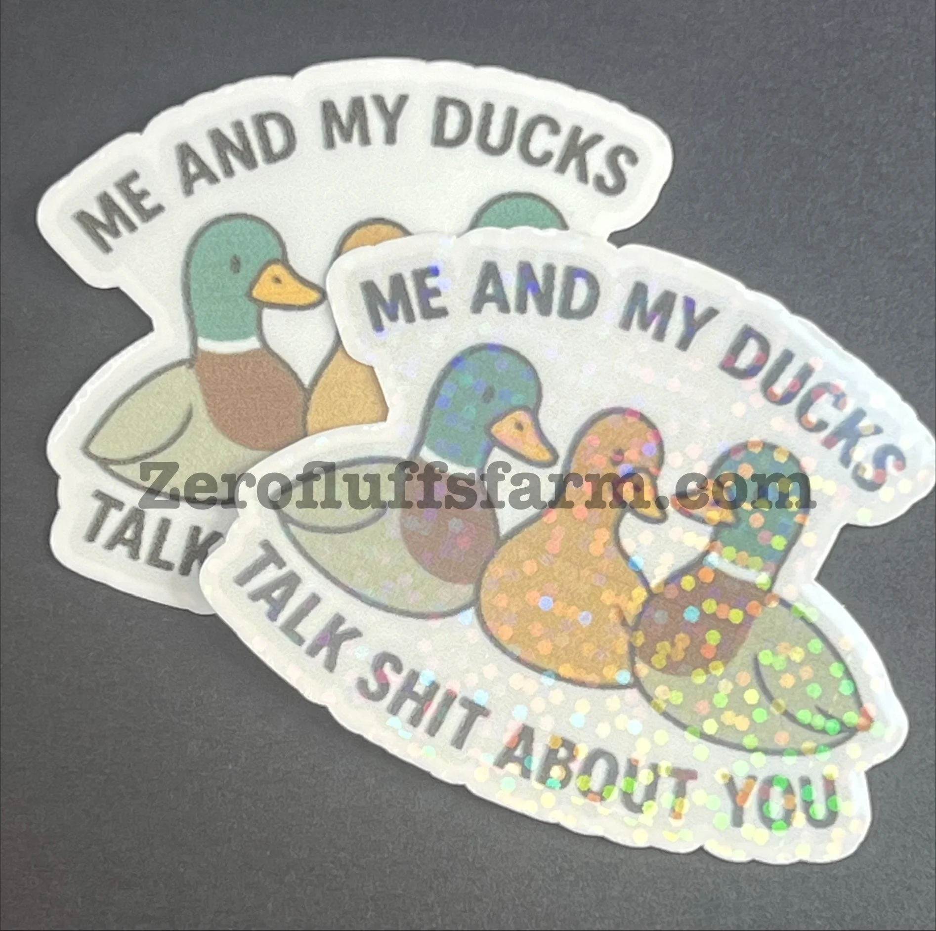 Me and My Ducks Talk Shit About You Sticker
