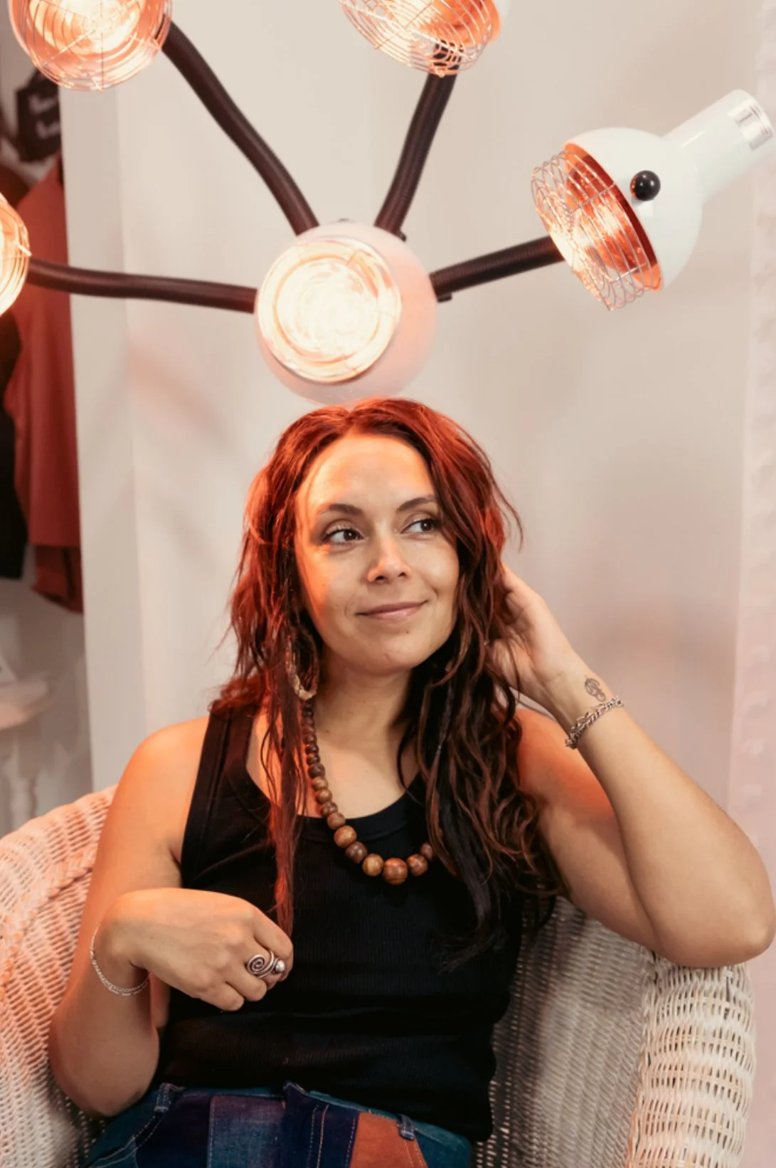 Medusa heating lamp - does great with plant color.