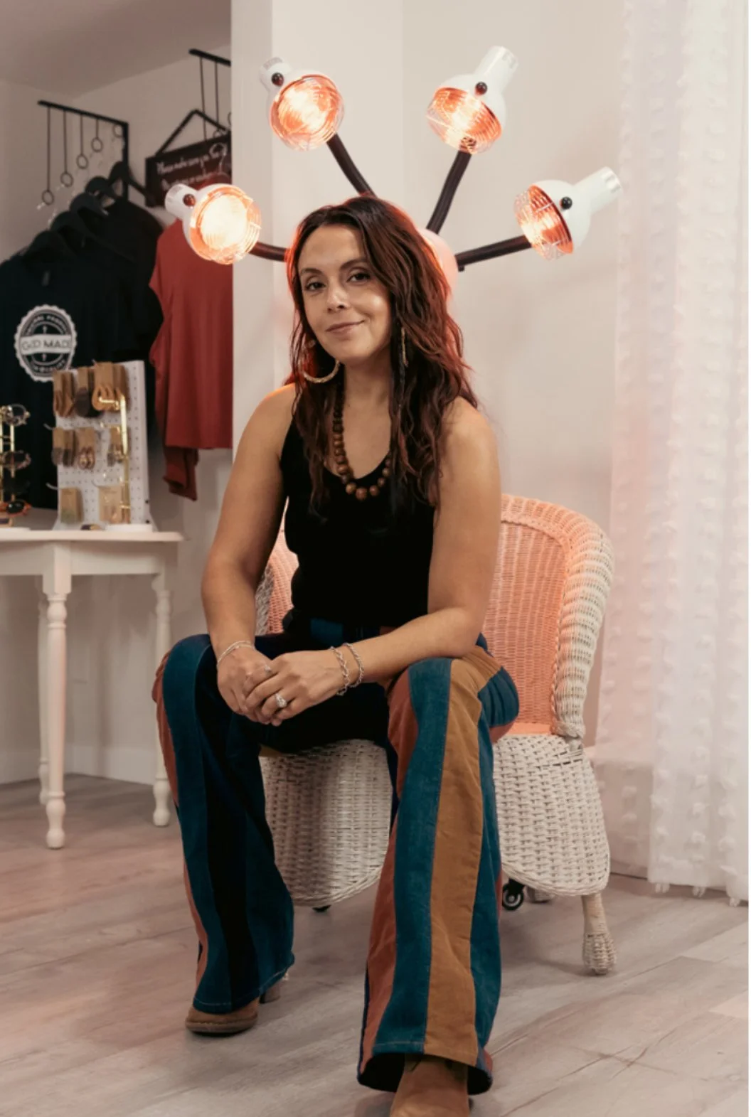 Medusa heating lamp - does great with plant color.