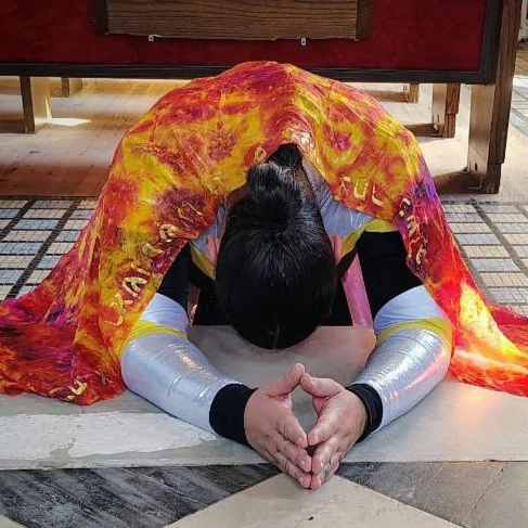  prophetic worship veil, prayer veil, prayer mantle, fire veil 