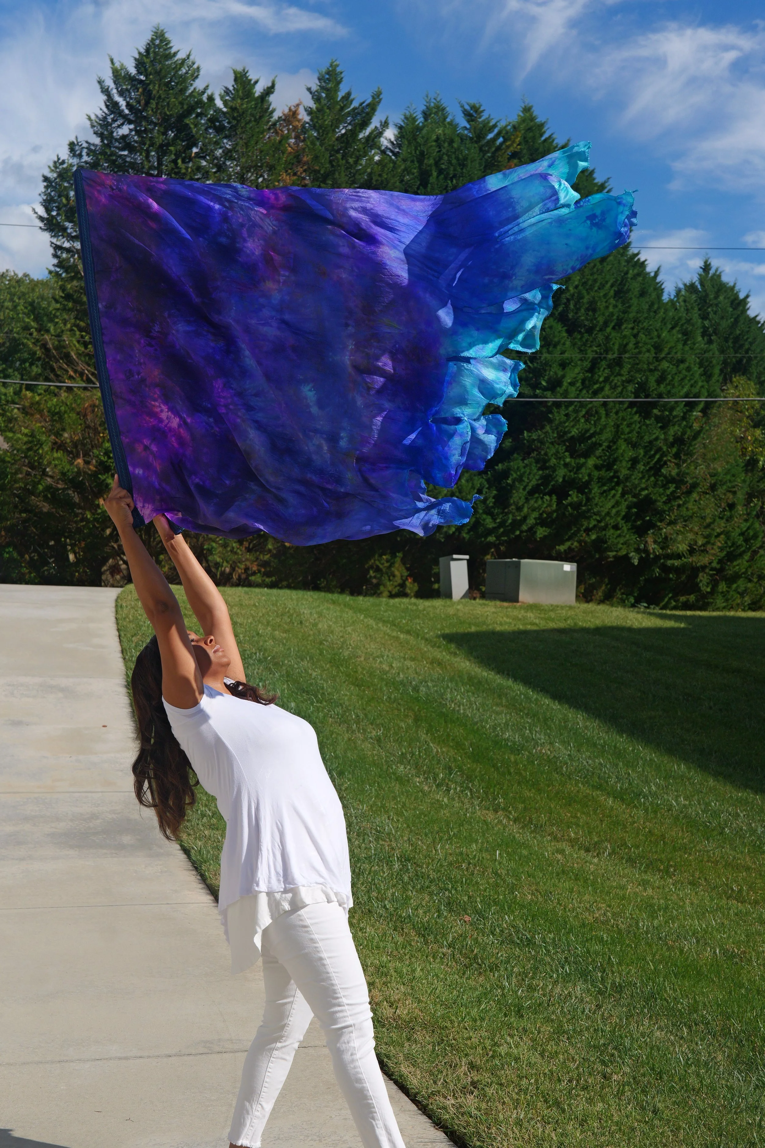 Wonders of the Deep (The Voice of Thunder Collection)  Prophetic Silk Worship Flag 45X60  Psalm 107:23-29