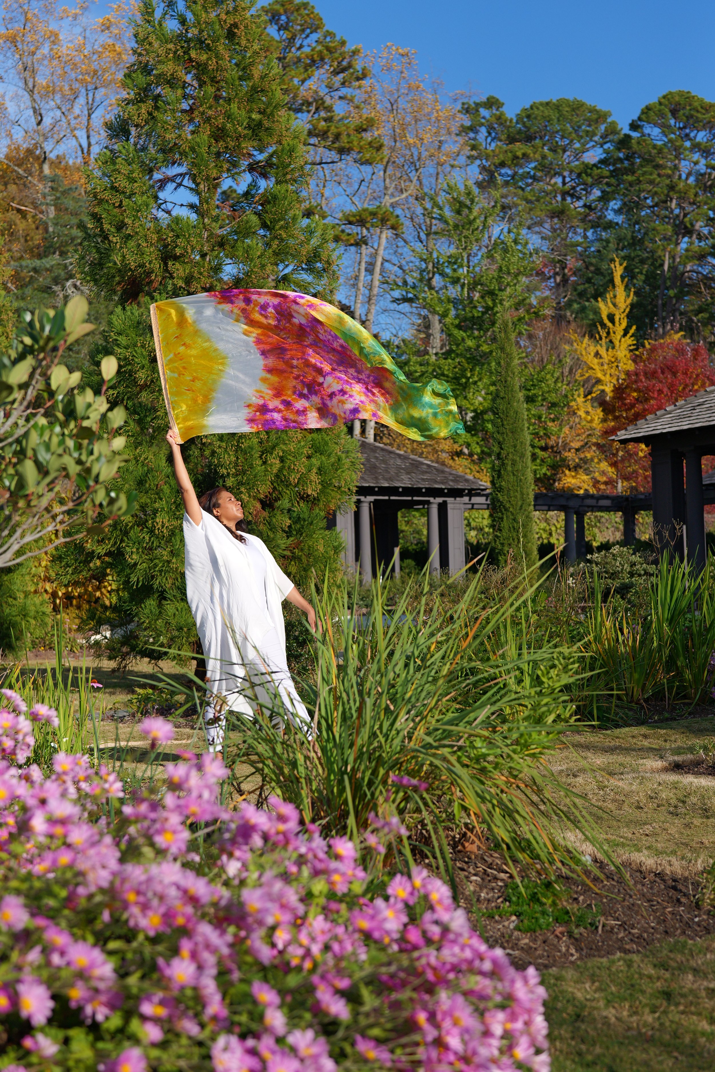 prophetic silk worship flag, glory flag, prophetic flag