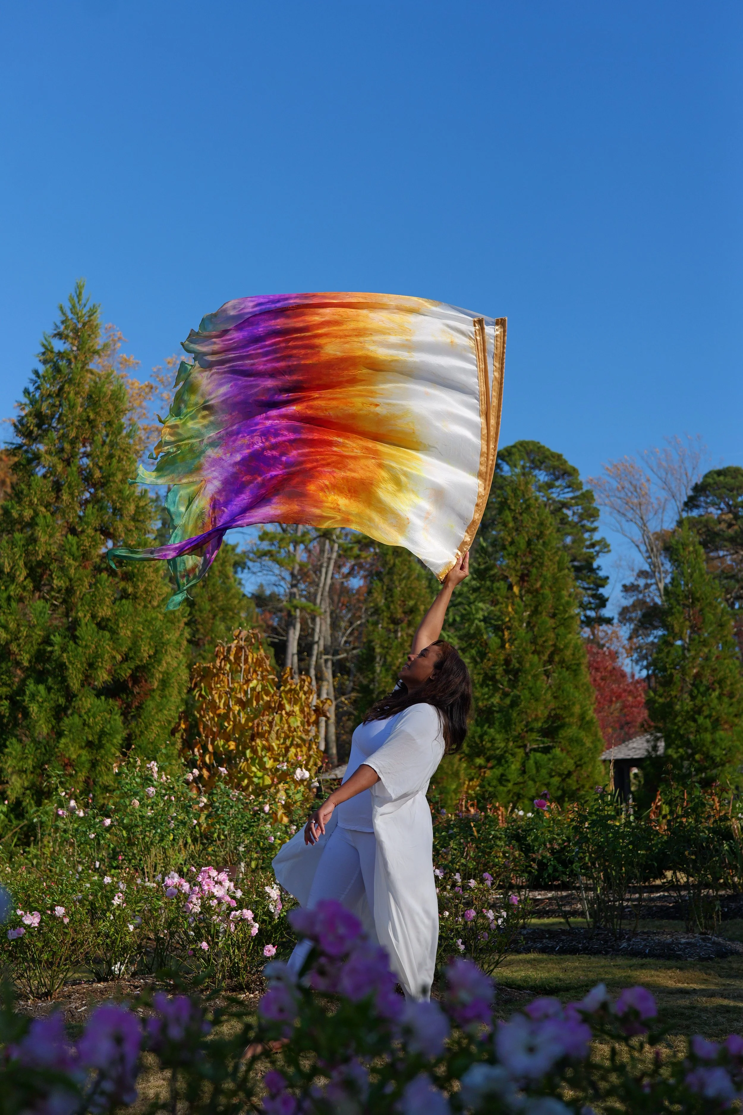 prophetic silk worship flag, glory flag, prophetic flag