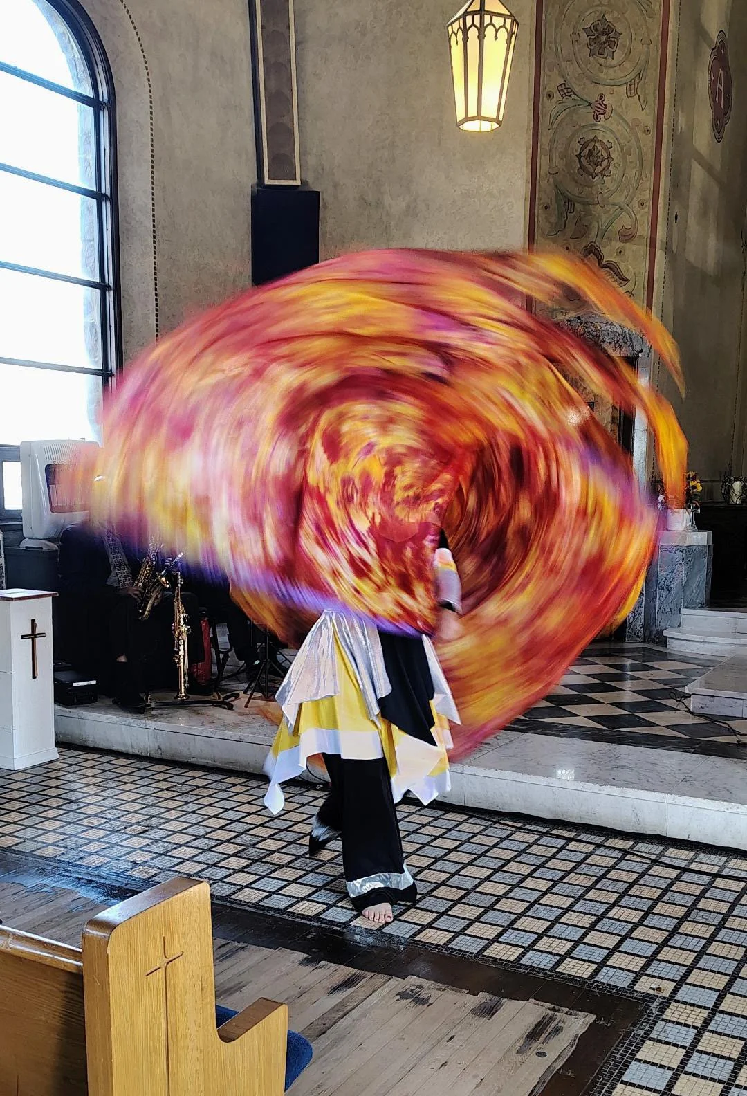 The One with The Eyes of Blazing Fire (Silk Worship Flag 55x75)