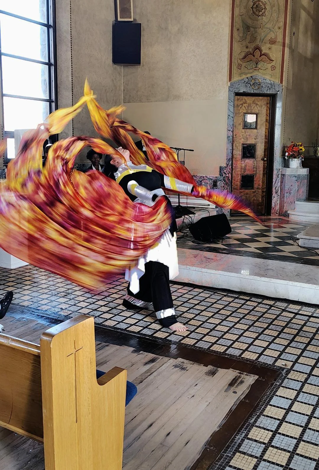 The One with The Eyes of Blazing Fire (Silk Worship Flag 55x75)