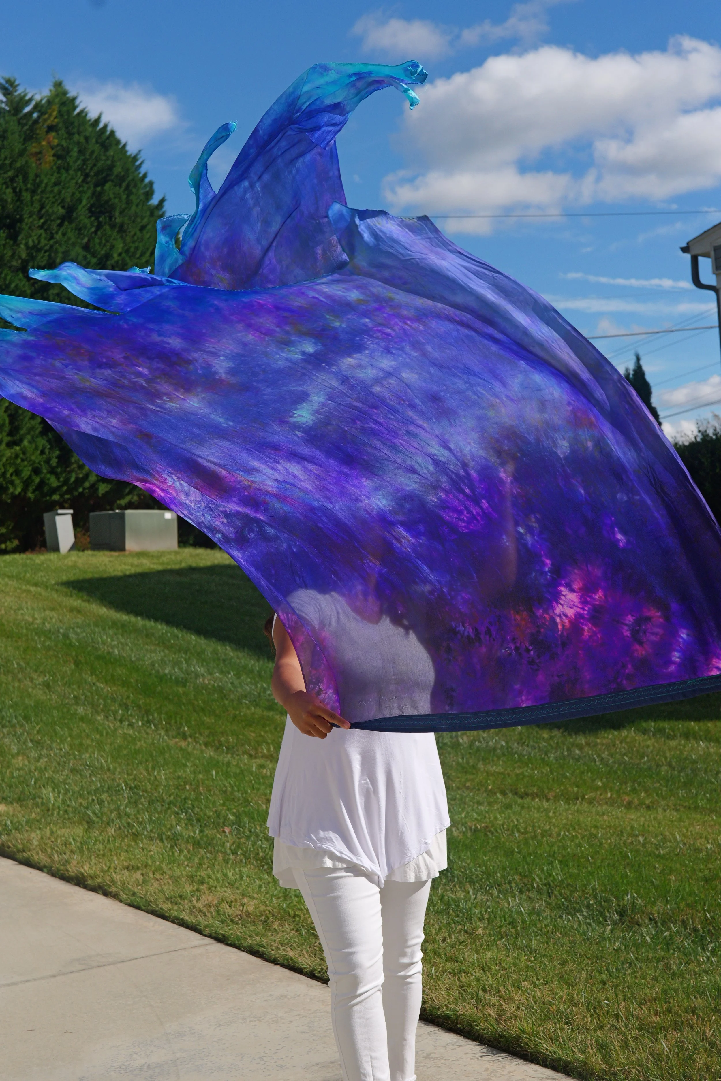 Wonders of the Deep (The Voice of Thunder Collection)  Prophetic Silk Worship Flag 45X60  Psalm 107:23-29