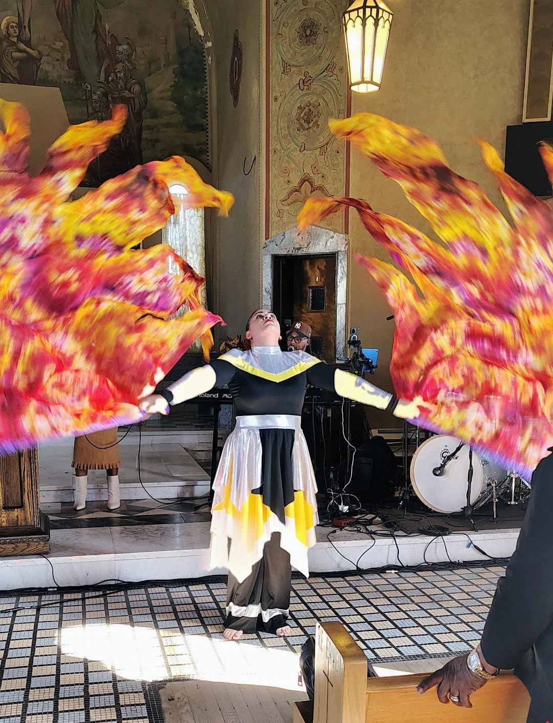 The One with The Eyes of Blazing Fire (Silk Worship Flag 55x75)