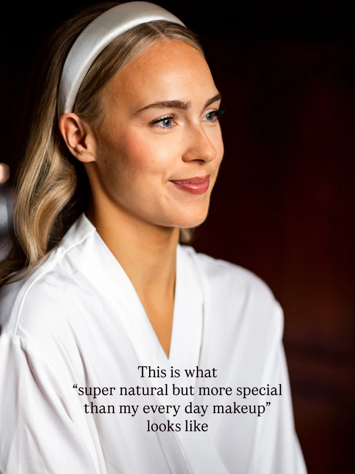 When Kirsty said she wanted a super natural look, she meant&hellip;

No heavy contour, no dramatic eye, no visible layers

Just skin that was skinning with soft definition in all the right places

The less makeup you see, the more intentional it has 