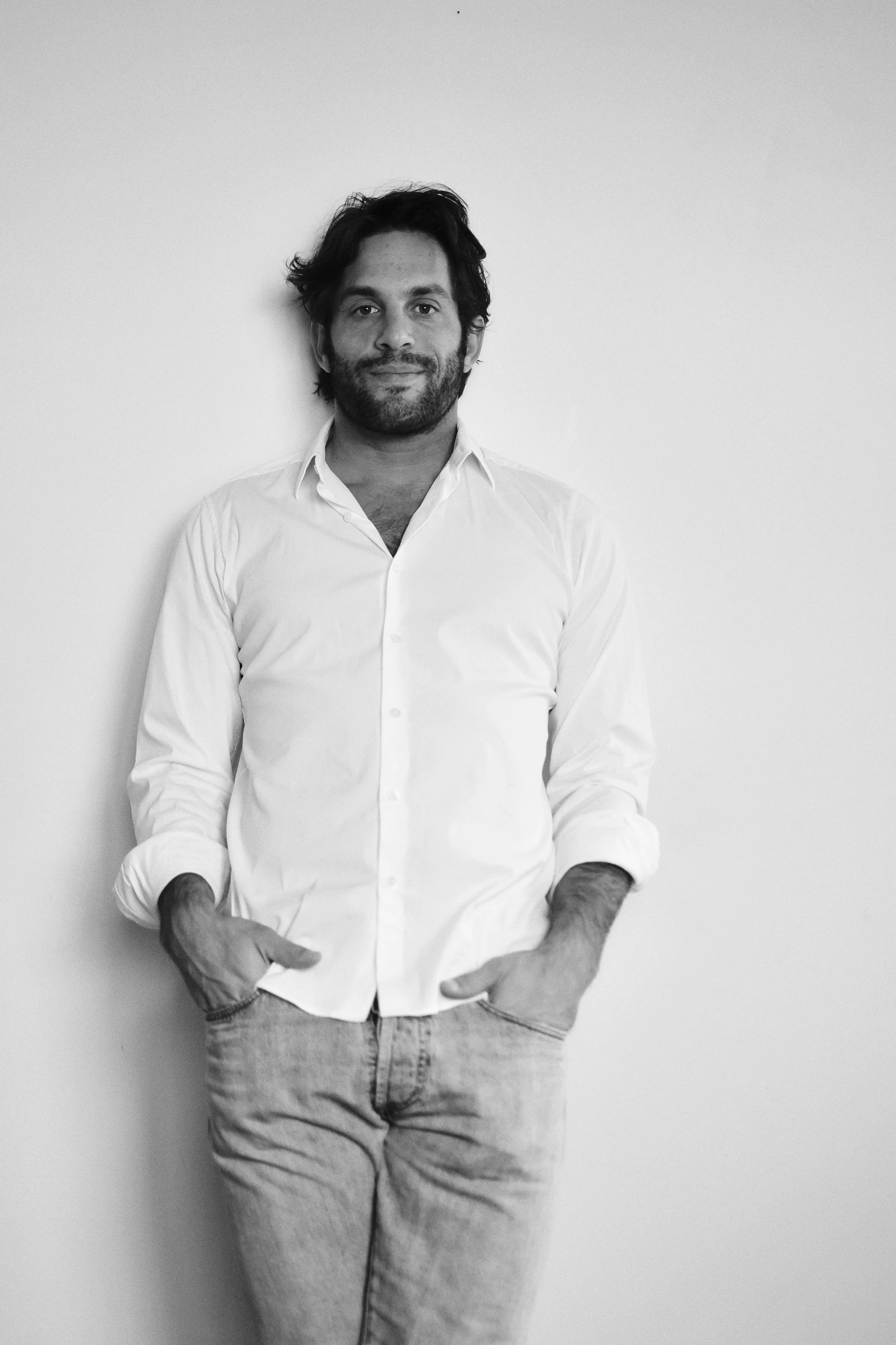 Full length photo of Alex Regen, founder of Kippy's Superfoods and the Berkshire Pond Hockey Classic in studio