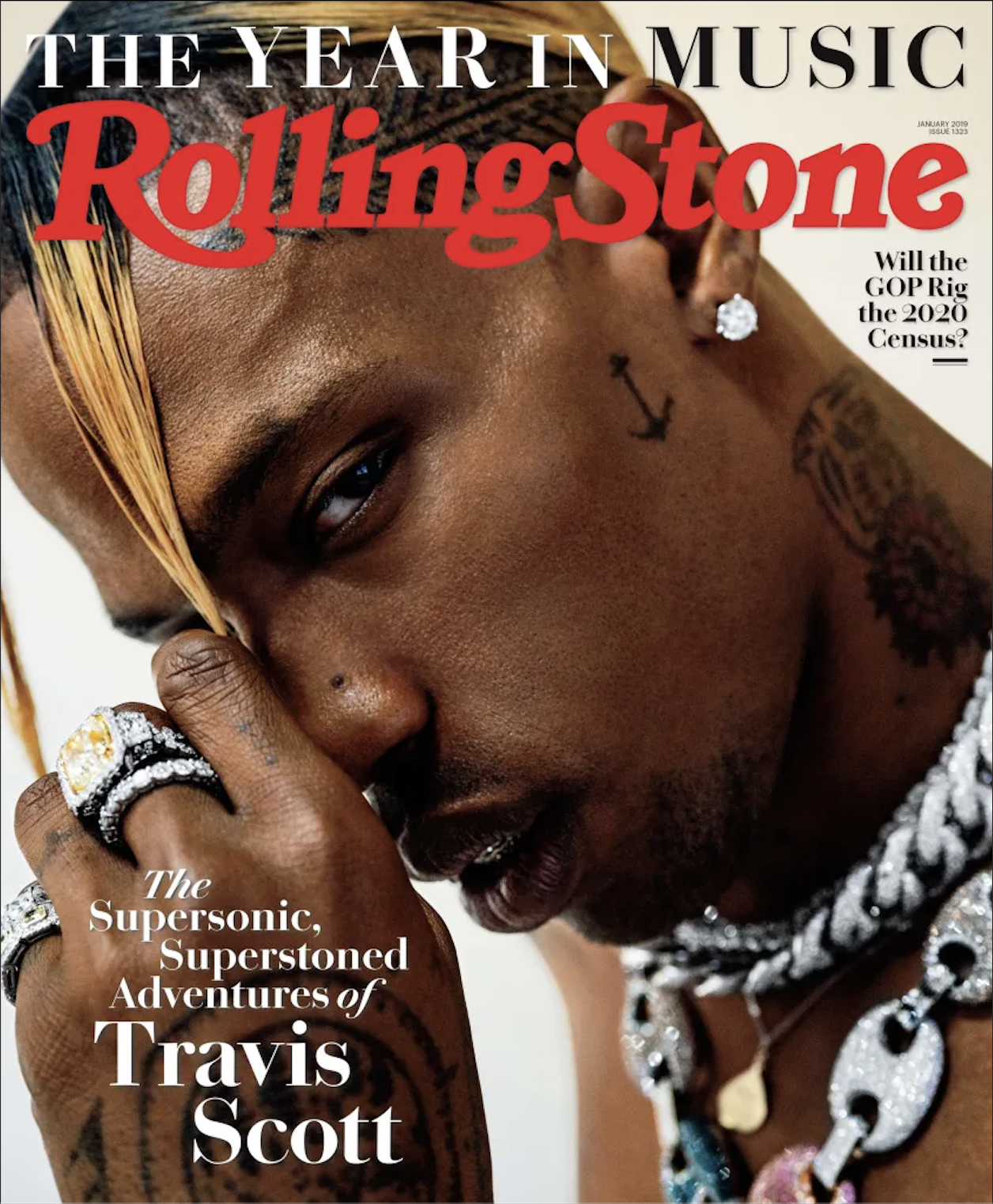 Travis Scott Rolling Stone cover shoot photographed at Please Space studio in Brooklyn NYC