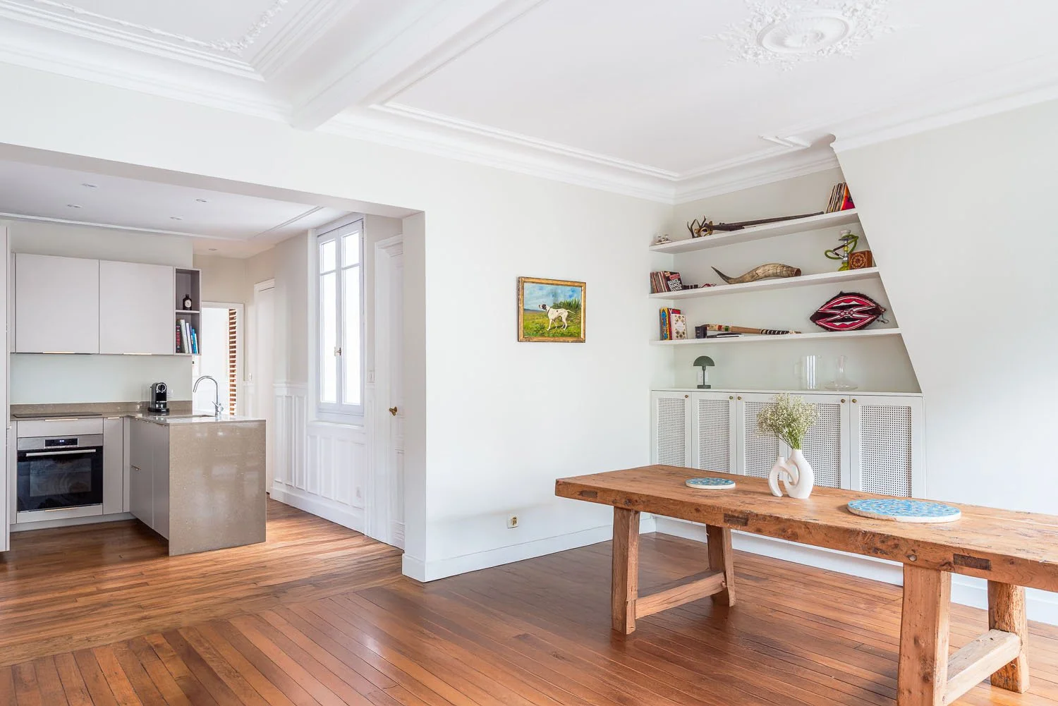 rénovation appartement haussmannien séjour 