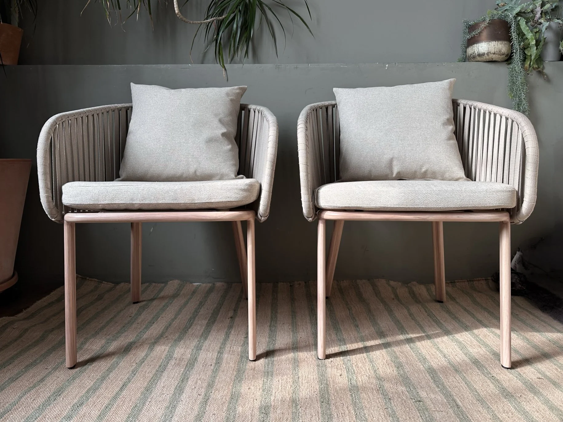 John Lewis, Flat Rope Garden Chairs (RRP £558.00)