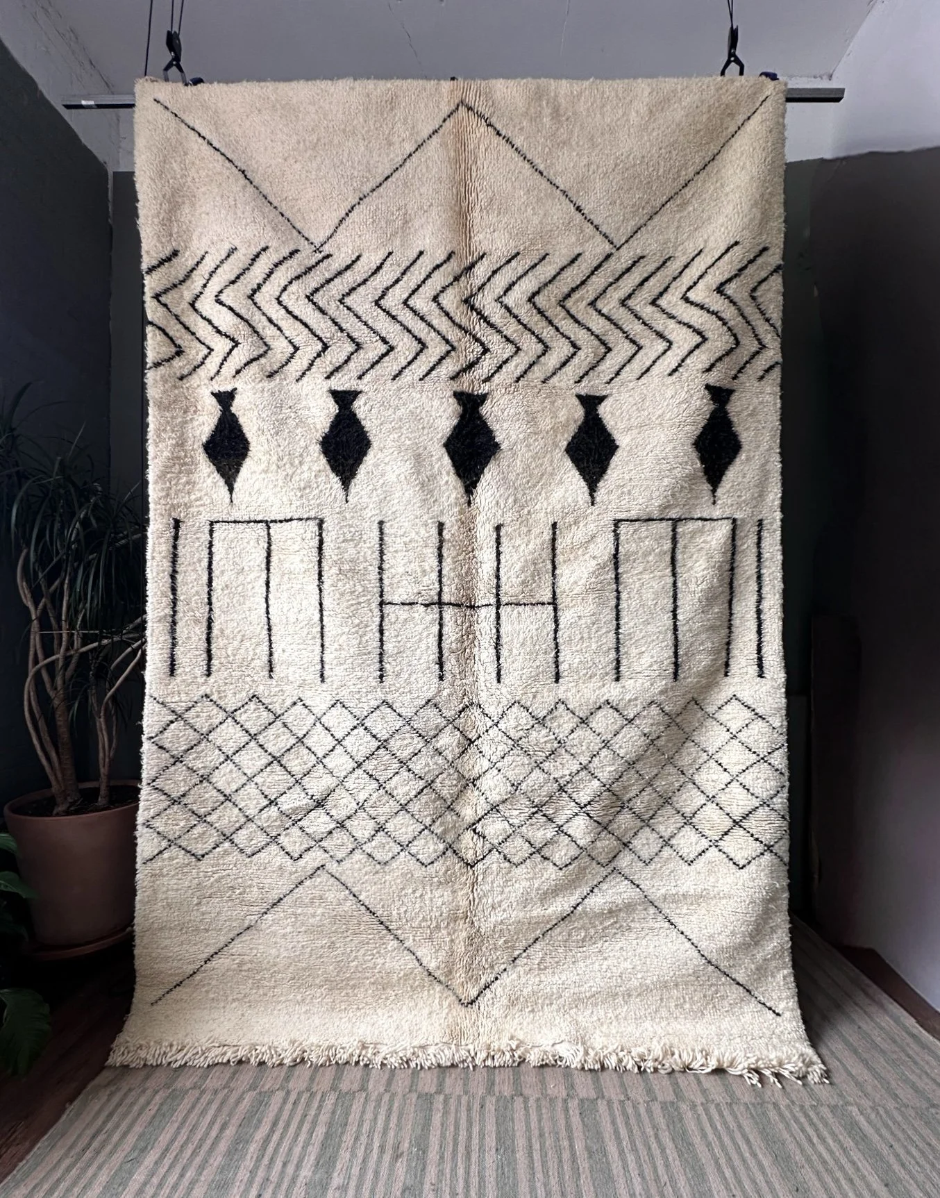 Handwoven Moroccan Beni Ourain Rug