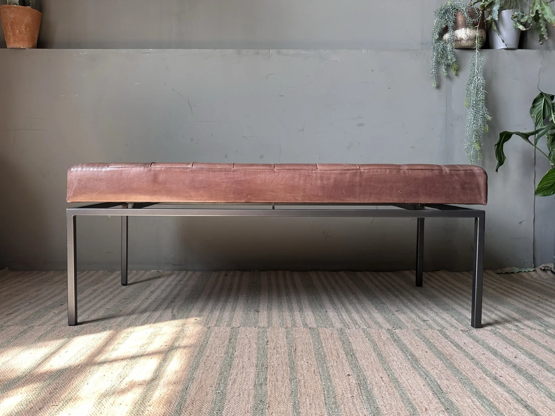 Nkuku, Nasan Leather Bench RRP £700.00