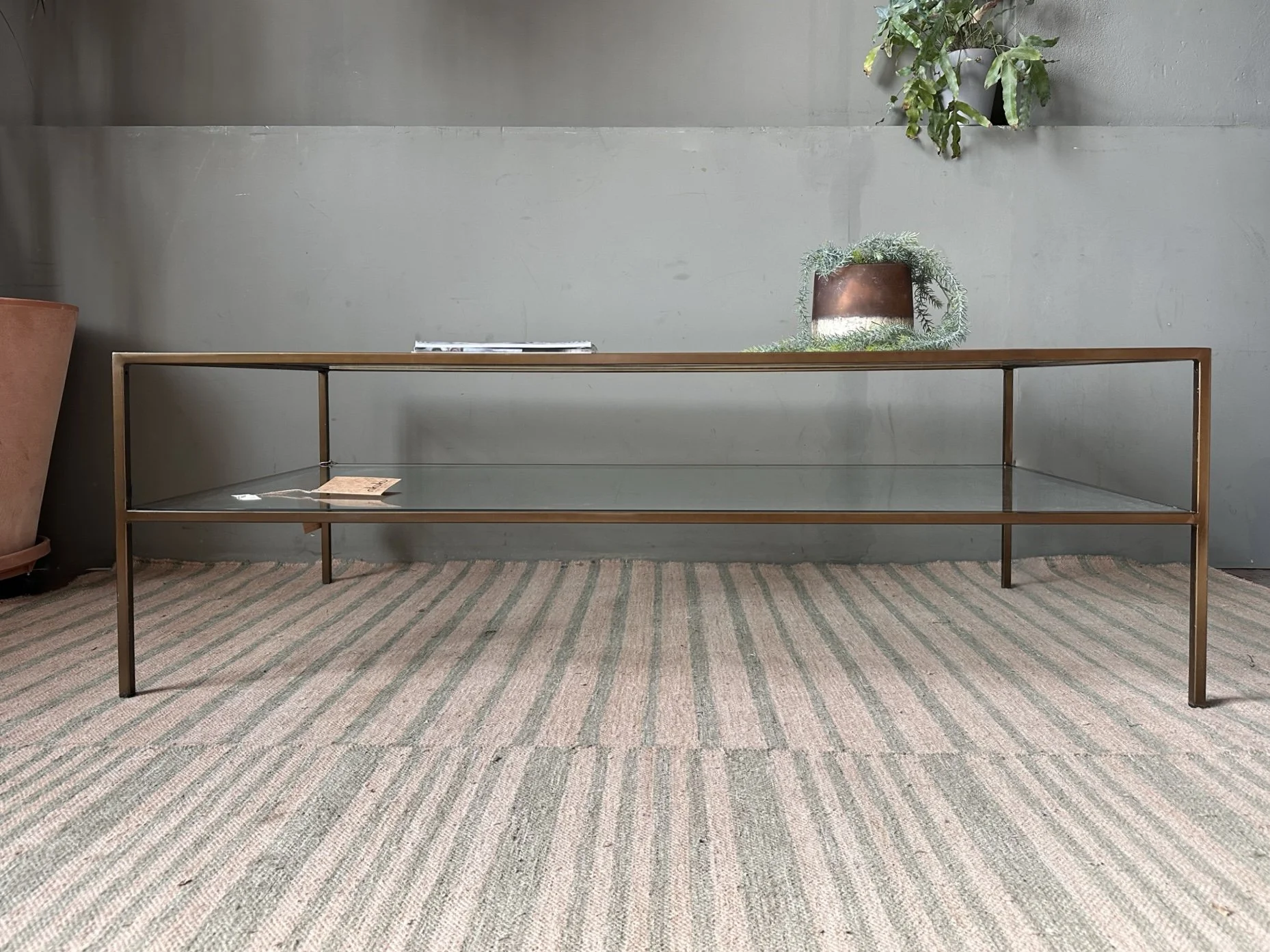 Nkuku Iron and Glass Coffee Table (RRP £750.00)