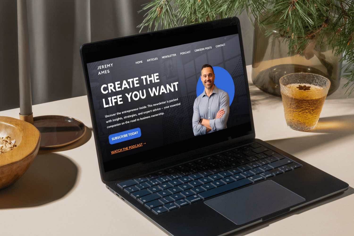 A website and personal brand identity designed to reflect the leadership style and voice of Guidant Financial’s CEO.