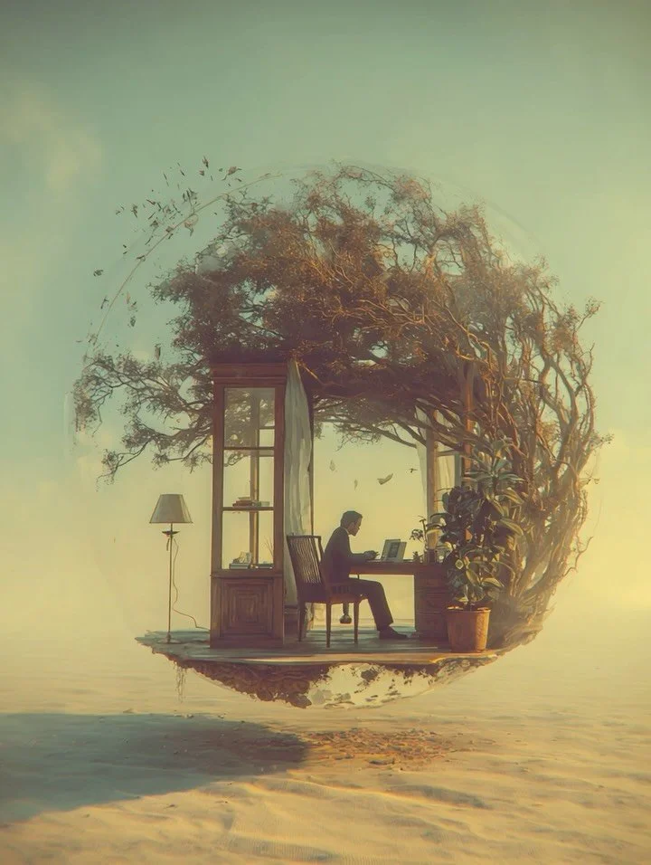 Remote work 🤎

#aiart #surrealart #surreal #midjourney #remotework
