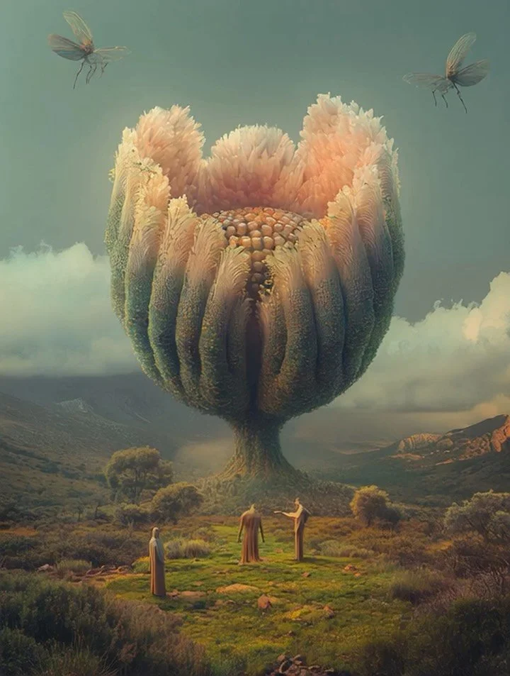 Sentient garden planet 🌍🌿

#aiart #ecomythology #scifiart #surrealart #digitalart