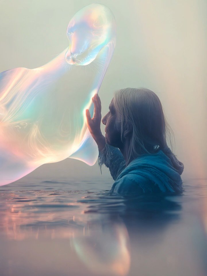 Seals of Refraction with their human companions.🦭

** Using the brilliant @syntx_creators Ai platform which gives access to over 90 Ai tools all within one ecosystem **
@syntx_global 
Promo code 64FLORIGENIX15 for discount!

#aiart #seals #magical #