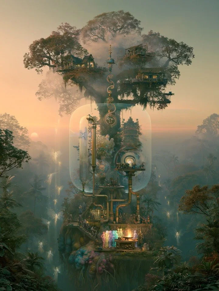 ✨🐒🦄🦜🪐🩷

#aiart #surrealart #visionaryart