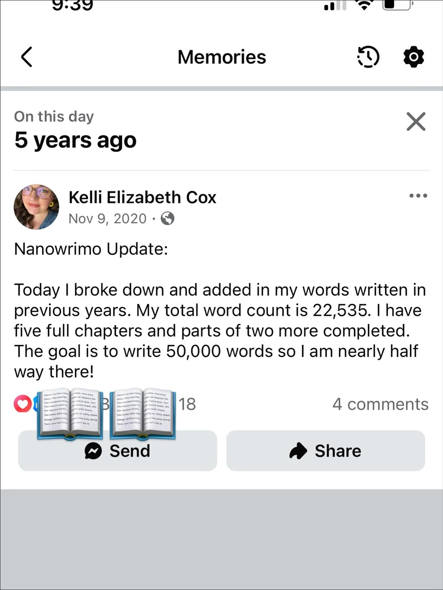 It&rsquo;s so surreal to have these Nanowrimo memories popping up while I prep to send that book to an editor. Draft 2 ended with just over 113K words. I&rsquo;m doing lots of cutting and rewriting in Draft 3. I have no idea where it&rsquo;s going to