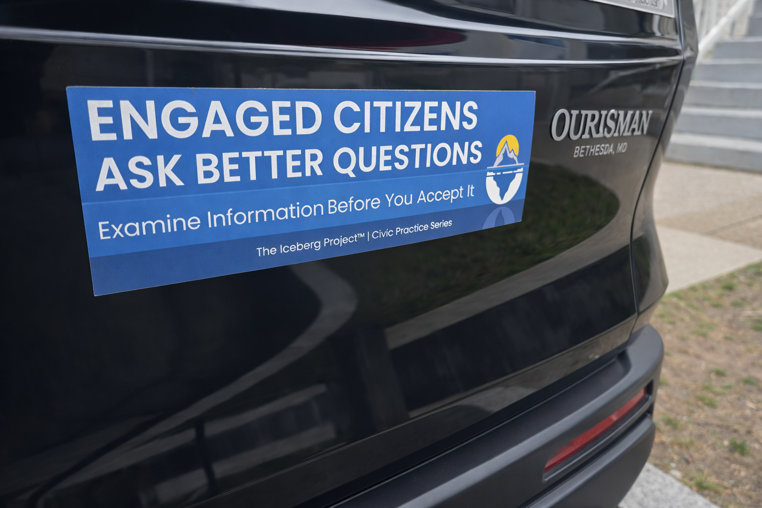 The Iceberg Project™ Civic Practice Car Magnet (10″ × 4″)