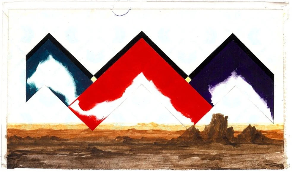 Untitled (C-34), 2012, gouache and acrylic on book cover, 4 x 6.9375 inches
 