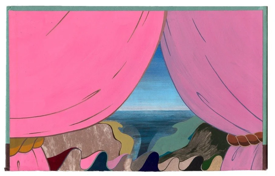 Untitled (C-39), 2011, gouache and acrylic on book cover, 5.825" x 9.25"