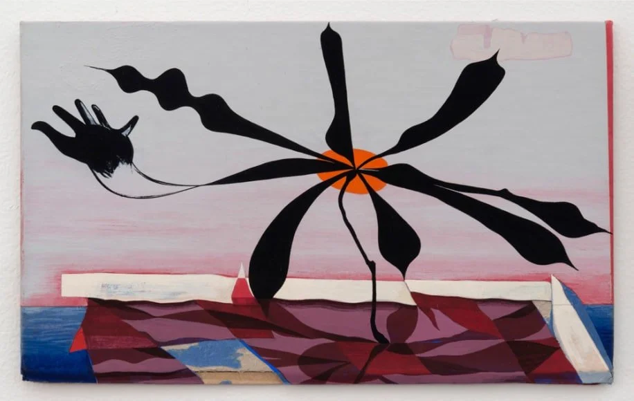 Black Reacher, 2016, gouache and acrylic on book cover, 5.25 x 8.5 inches